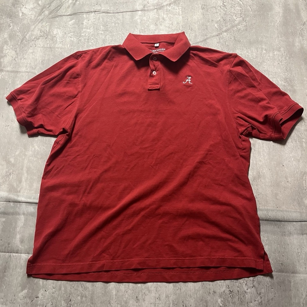 Alabama Crimson Tide Men's L Embroidered Logo Polo Shirt Tuskwear Collection
